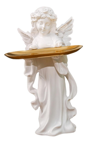 Estatua De Ángel Con Bandeja De Almacenamiento, Escultura