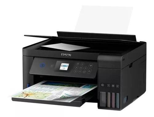 Imagen 4 de 5 de Impresora a color  multifunción Epson EcoTank L4160 con wifi negra 110V