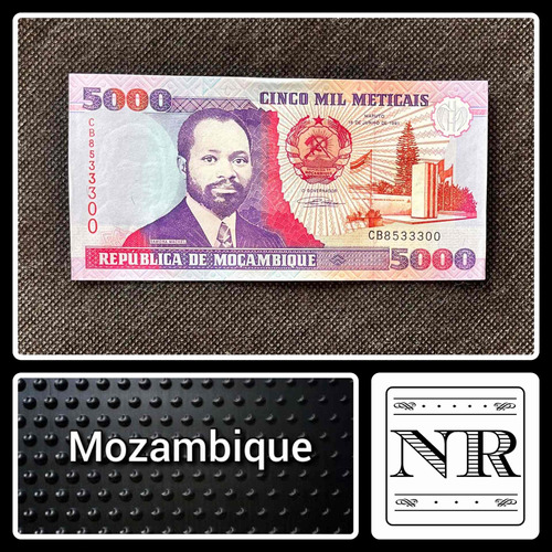 Mozambique - 5000 Meticais - Año 1991 - P #136 - Machel