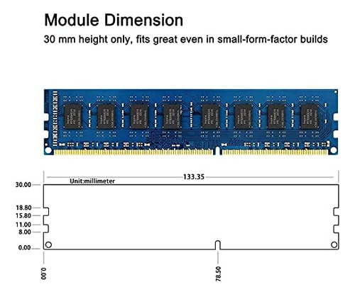 Duomeiqi Kit 8gb ( 2x 4gb ) Ram Ddr3 1600mhz Cl11 Udimm