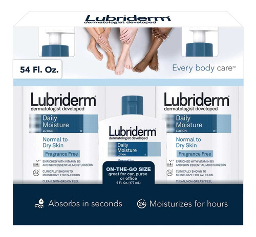 Lubriderm Loción Crema Diaria Humectante Sin Fragancia 