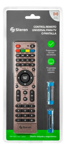 Control Remoto Universal Metálico Para Tv |rm-1002rs