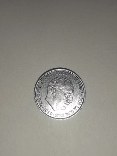 Moneda 10 Céntimos España Francisco Franco Caudillo Año 1959