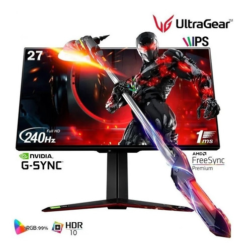 Imagen 2 de 8 de LG 27 Ultragear 27gp750 240hz Gsync Freesync 1ms Hdr10 Fhd