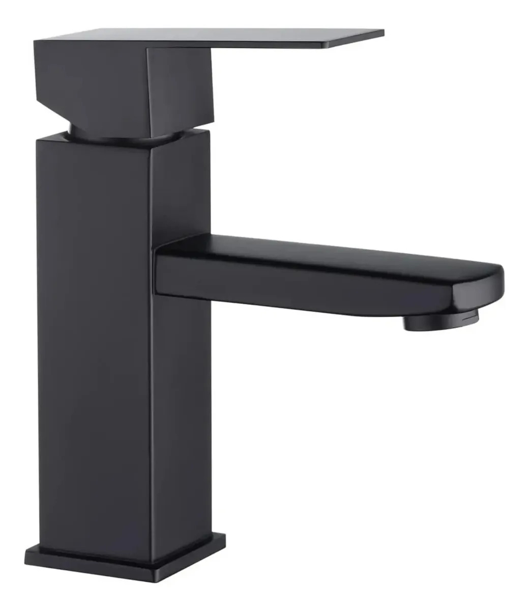 Torneira Banheiro B-max Prata Luxo Beleza E Resistência Inox Cor Preto