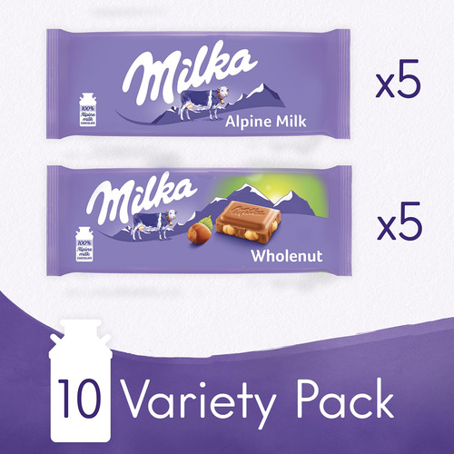 Paquete Variado De Barras De Chocolate 10 Barras 100g