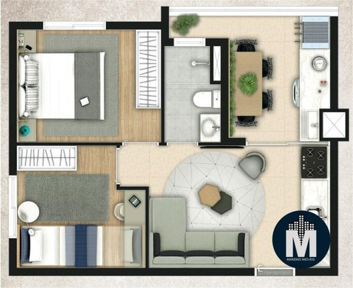 Imagem 12 de 15 de Lançamento 1 E 2 Dorms, 29m² E 42m², Terraço Gourmet, Lazer Completo Km18! - Lm111