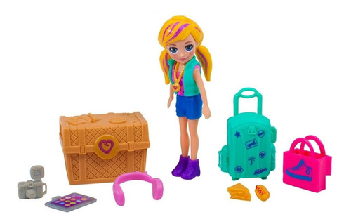 Elegante kit de viaje turístico Mattel Gdm12 de Polly Pocket