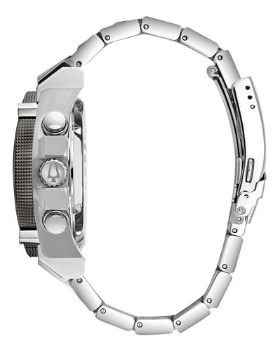 Relógio Bulova Precisionist 98b316 Cronógrafo Prateado Prateado Azul