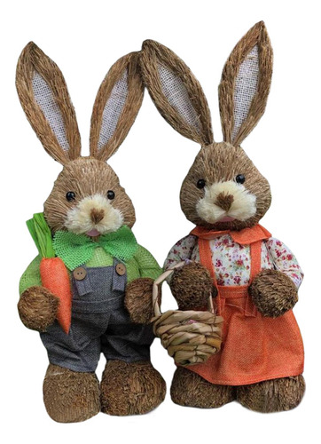 2 Uds De Pascua De Paja Decoración Hecha A Mano Estilo B