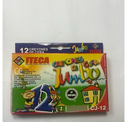 Creyones De Cera 12 Jumbo Iteca 2 Und