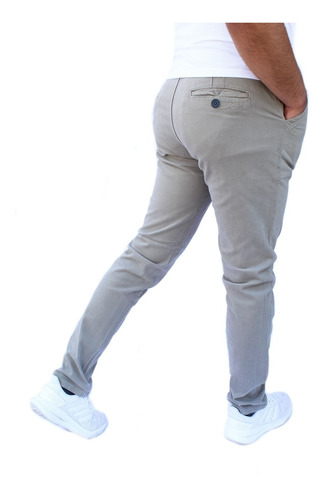 Imagen 1 de 9 de Pantalon Skinny De Gabardina Strech John Silver Para Hombre
