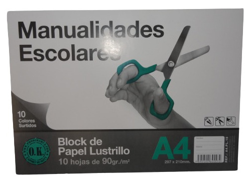 Set 02 Block Papel Lustrillo Ok ( 10 Hojas )