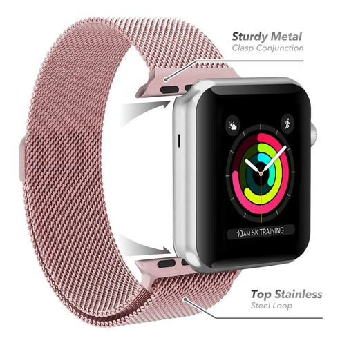 Correa Acero Milanese Apple Watch S 1 2 3 4 5 6 Se 44mm 42mm