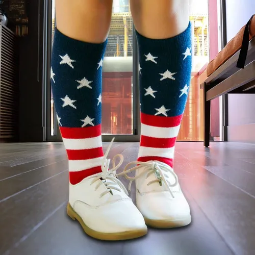Calcetines De Bandera De Estados Unidos Para Nios, Calcetine