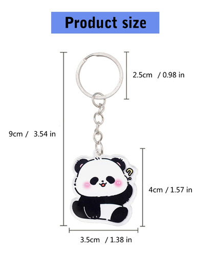 Chaveiro 6 Panda Charm Chaveiro Acrílico Feito À Mão Elegant
