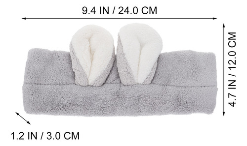 Diadema De Forro Polar Coral Para Mujer, Orejas De Conejo, M
