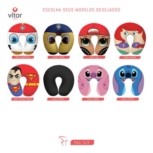 Kit 2 Travesseiros Almofada Encosto De Pescoço Anatômico Cor 6000 - Variação