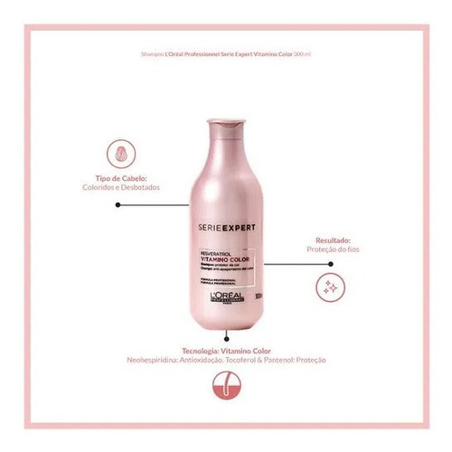 Imagem 4 de 4 de Loréal Serie Expert Vitamino Color - Shampoo 300ml