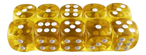 Dados D6 14mm Acrílico Transparente Set 5 Un Rpg D&d Wargame