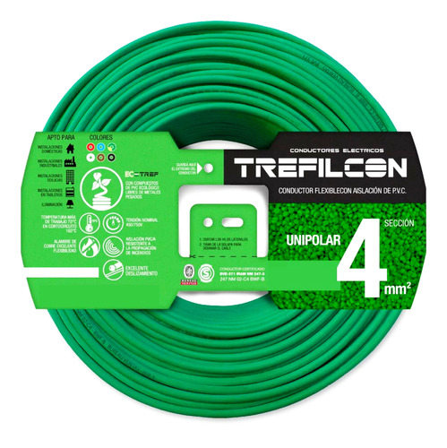 Cable Unipolar 4mm × 100mts Trefilcon (iram)