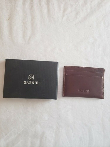 Imagen 1 de 5 de Tarjetero De Cuero Marron Garnie Con Caja Original