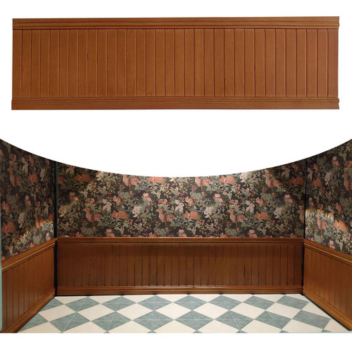 1: 8 Dollhouse En Miniatura Panel De Pared De La Marrón