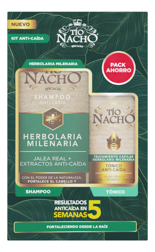Pack Tío Nacho Shampoo Herbolaria 415ml + Tratamiento 90ml