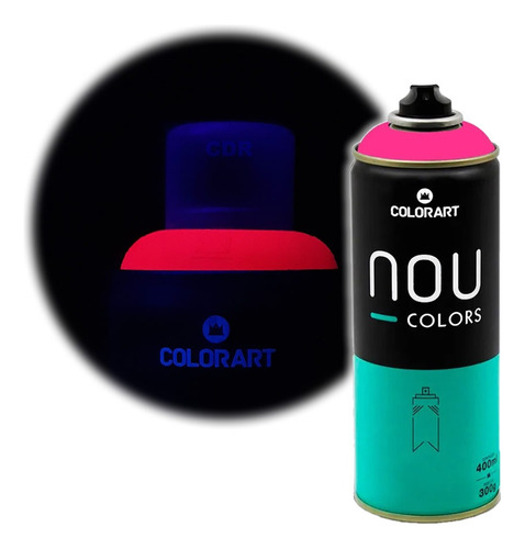 Tinta Spray Nou Colors Maravilha Luminoso Fluorescente Rosa