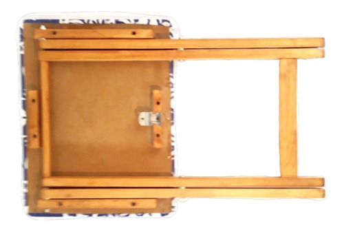 Mesa Plegable Hombre Artesanal Multiusos Resina Cristal