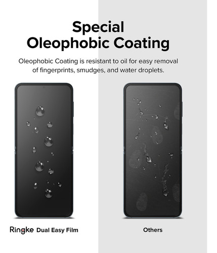 Imagen 5 de 10 de Film Para Galaxy Z Flip 4 Ringke Dual Easy Pack X2 Pantalla