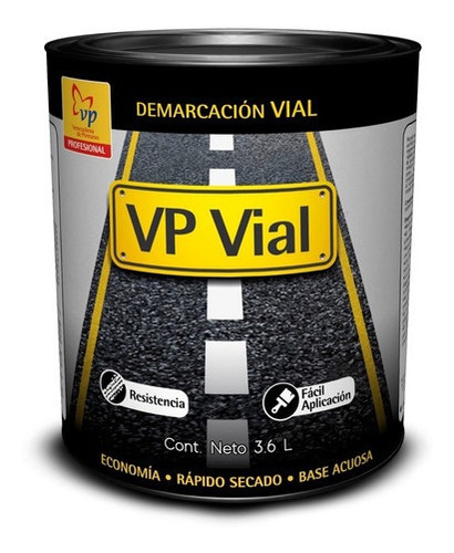 Pintura Vial Vp Base Aceite Amarillo Mate Galón