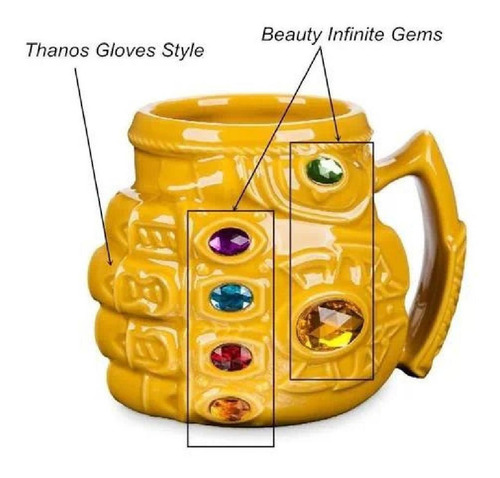 Marvel Thanos Infinity Gem Guantes Puño Taza De Café Tazas