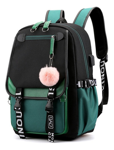 Mochila Kawaii Estilo Coreano Juvenil Con Puerto Usb