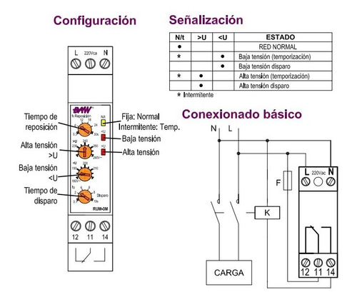 Imagen 4 de 9 de Relé De Tensión Monofásico 3a Baw