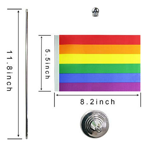 Bandera De Mesa Gentlegirl.usa Lgbt Con Base Y Palo, Decorac