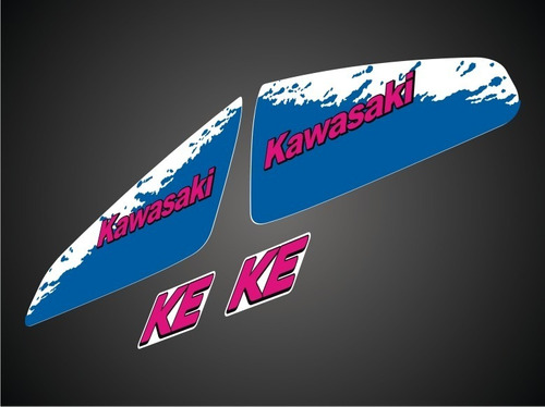 Calcos Kawasaki Ke 100 / Tanque Y Cachas X 4