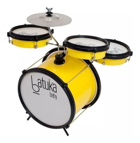 Imagem 1 de 2 de Bateria Completa Luen Baby Batuka Amarelo Black Friday