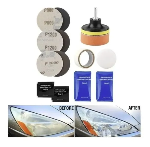 Kit Repara Foco Optico Completo Para Pulir Limpiar 215119 Kit Repara Foco Optico Completo Para Pulir Limpiar 215119