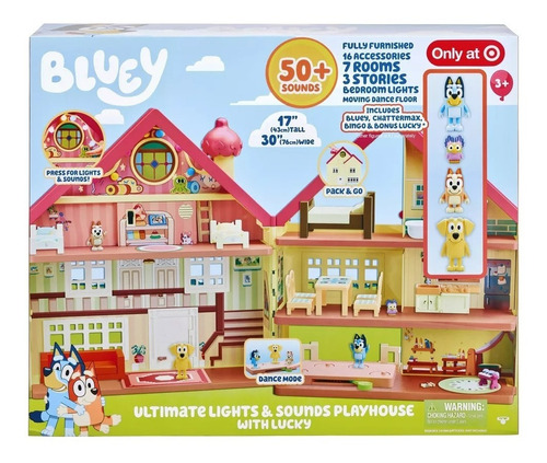 La Nueva Casa Bluey Play House Con Luces Y Sonidos Importado