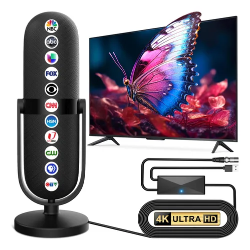 Antena De Tv Digital Interior 1770 Km Para Smart Tv 360