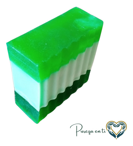 Jabón Natural De Aloe Vera Y Menta / 3 Piezas