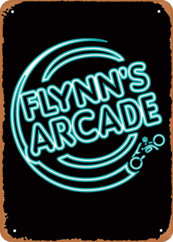 Oulili Letrero Metal Vintage Flynns Arcade Daletheskater  8