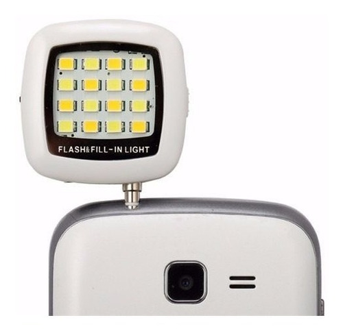 Flash Portatil Celular Selfie Luz 16 Led Universal Recargabl