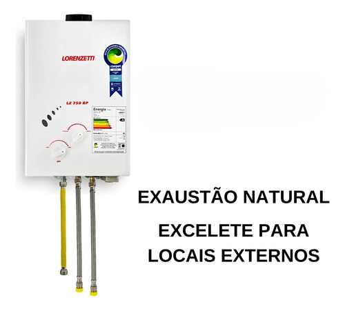 Aquecedor De Água A Gás Glp (botijão) Lz750bp - Lorenzetti