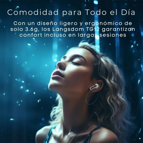Audífonos Deportivos Bluetooth 5.3 Tws Ipx-5 Langsdom Tg12