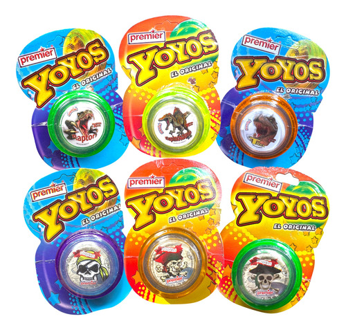 Yoyo Premier Master King Caja C/24pzas Dinosaurios Y Piratas Vaariado
