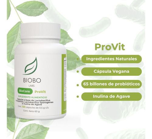 Biobo Labs Biocore Provit 120caps Sabor Sin sabor
