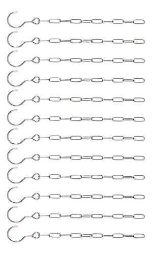 Wd Cadena De Ropa De Metal Para Colgar Ropa, 12 Unidades,