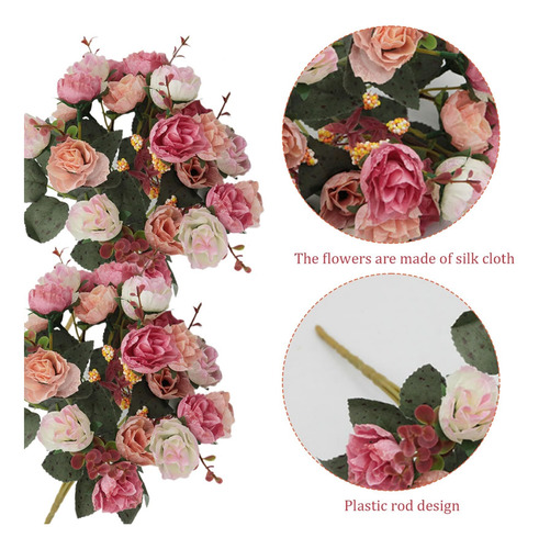 Rosas Artificiales Con Rosas Falsas De Tallo Rosas Rojas